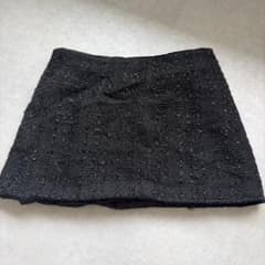 黒ツイードタイトスカート ウエストのサムネイル