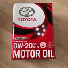 トヨタ純正エンジンオイル　0W-20W 合成油 4リットルのサムネイル