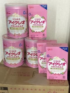 粉ミルク　アイクレオ3缶　スティック3箱のサムネイル