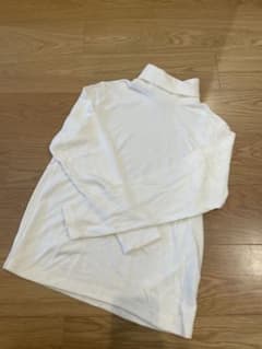 UNIQLO タートルネック長袖 カットソー ホワイト L