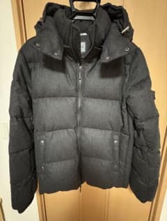 TATRAS ダウンジャケット フード付き ダークグレーカシミヤ混ウールL