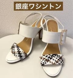 【美品】銀座ワシントン　ヒール　サンダル　23.5cmのサムネイル