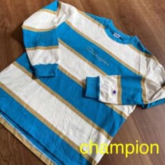 champion チャンピオン　厚手ボーダー ロンT Mサイズのサムネイル