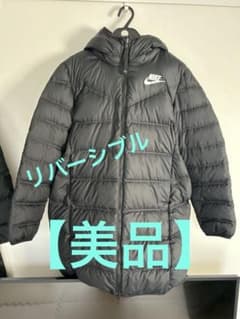 美品】ナイキ ベンチコート レディース リバーシブル フード付き 