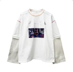 Logo Layered T-shirt SILENCE [White] L - メルカリ