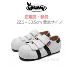 BBIMP 厚底スニーカー インヒール 3cm 多色展開 男女兼用 白 × 黑のサムネイル