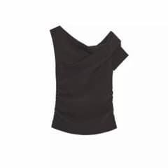 ZARA アシンメトリーギャザー入りトップスのサムネイル