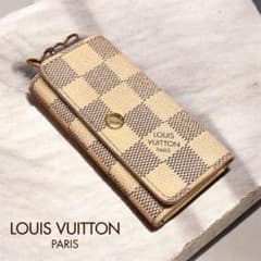 LOUIS VUITTON ミュルティクレ ダミエ アズール 4連キーケース美② LOUIS VUITTON ダミエ アズール ミュルティクレ 4連キーケース - メルカリ