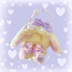 ゆめかわ♡たれみみうさぎ♡ちびぐるみ♡おすわりぬい服(イエロー)のサムネイル