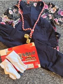 キッズ 祭り衣装 6点セット 桜柄のサムネイル
