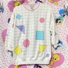 【古着】S size幾何学模様 スウェット ファンシーのサムネイル