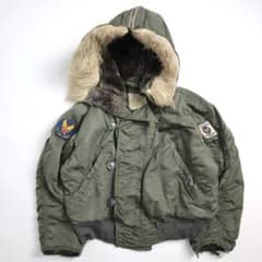 alpha n2b フライトジャケット 実物　70s 官給品　ビンテージ　M Vintage 70s ALPHA 実物 n2b ジップ破損 フライトジャケット - メルカリ