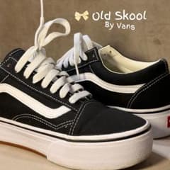 VANS ヴァンズ オールドスクール 厚底 ブラック 25cmのサムネイル