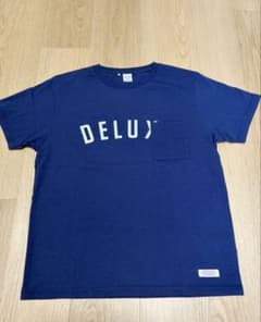 DELUXE ロゴ ポケットTシャツ ネイビー M 半袖 ポケT デラックスのサムネイル