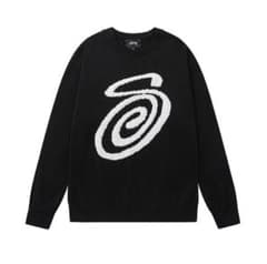 anko様専用【新品未使用タグ付き】STUSSYニット セーター ブラックのサムネイル