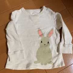 無印　うさぎ　トップス ロンT トレーナー　90のサムネイル