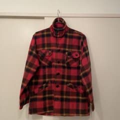 赤と黒のチェック フランネルジャケット