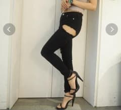 GYDA ブラック スキニーデニム M