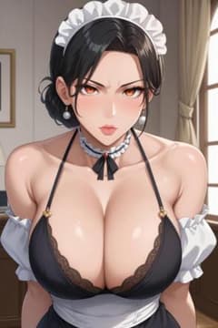 AI美少女 グラビア A4ポスター メイド服のサムネイル