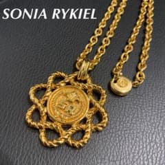 SONIA RYKIEL ネックレス ゴールド SR ロゴ 大ぶり ヴィンテージのサムネイル
