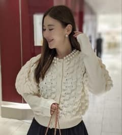 新品　オブリobli パールカーディガン/ホワイト 新品 オブリobli パールカーディガン/ホワイト - メルカリ