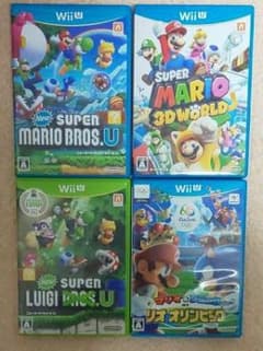 Wii U スーパーマリオ ルイージ ソフト 4本 セットのサムネイル
