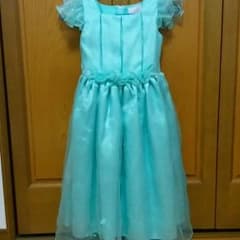 値下げ中！☆キッズ用　140cm　エメラルドグリーン　ドレス☆のサムネイル