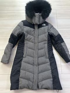 値下げ！希少品）THE NORTH FACE 千鳥柄ロングダウンジャケットのサムネイル