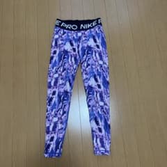 NIKE PRO DRI-FIT レギンス パープル系 総柄 Sサイズのサムネイル