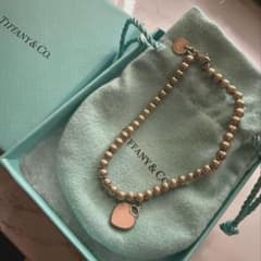 希少品　Tiffany & Co. シルバーブレスレット ピンクハートのサムネイル