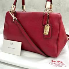 ✨極美品✨コーチ 2way ショルダーバッグ ミニボストン レザー レッド 