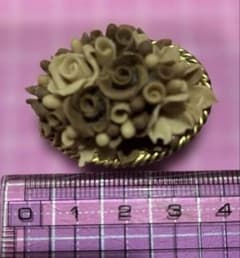 ブラウンローズ　薔薇　立体フラワーブローチ・ペンダントトップのサムネイル
