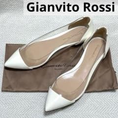 極美品 Gianvito Rossi PLEXI パンプス フラットシューズ 白 極美品 Gianvito Rossi PLEXI パンプス フラットシューズ 白 - メルカリ