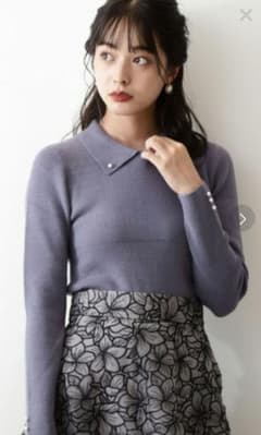 PROPORTION　襟付きパールニットのサムネイル