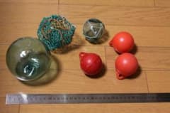 ガラスとプラスチックの浮き球セットのサムネイル