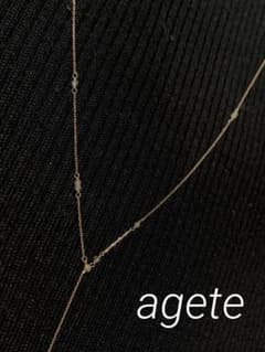 【美品】agete Y字 ネックレス クォーツのサムネイル