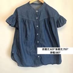 【FREDY emue】フリル半袖デニムブラウス38 フレディエミュのサムネイル