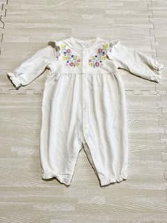 西松屋の花柄刺繍カバーオール/ロンパースのサムネイル