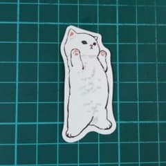 방수 스티커 ☆ 고양이 ☆ [신품] ☆ 씰 ☆ 고양이 ☆ 흰 고양이 ☆ N120