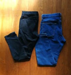 GU デニムパンツ ブルー&ブラック サイズ33 美品のサムネイル