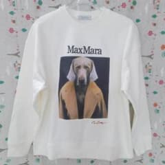 MaxMara 犬プリント ホワイトスウェット XS - メルカリ