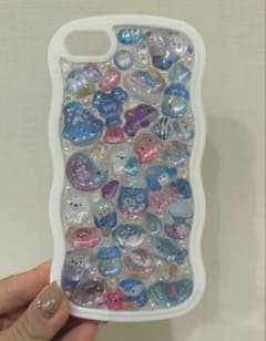 iPhoneseケース　ボンボンドロップシール風 スマホケース デコ電のサムネイル