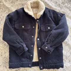 ネイビーZara コーデュロイ ボアジャケットのサムネイル
