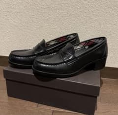 HARUTA 黒ローファー　ヒール4.5㎝のサムネイル