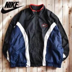 03M818◯希少 90s NIKE 白タグ ブルゾン ナイロンジャケット XL - メルカリ