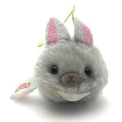 우사다마짱 미니 미니 마스코트 봉제인형 고무끈 첨부 그레이 회색②