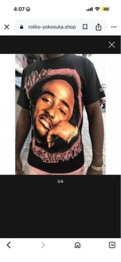 大*将様 USA限定 FTW 2パック TUPAC グラフィックTChampioのサムネイル