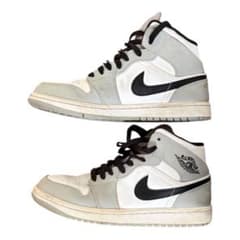 Nike Air Jordan 1 mid グレー/ホワイト/ブラックのサムネイル