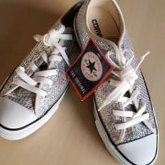 CONVERSEコンバース新品スニーカーキラキラスパンコールホログラムクリスマスのサムネイル