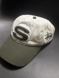 Stussy ストリートキャップ ホワイト/オリーブ